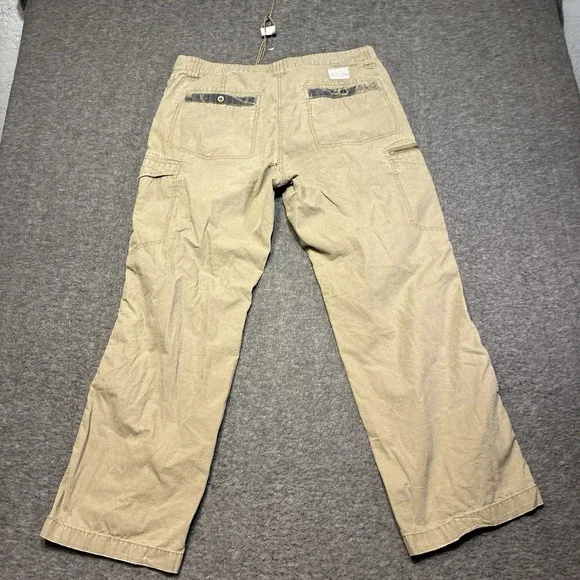 Columbia Pants Mens 36x30 Khaki Nylon Stretch Hiking Ripstop Quick Dry Utility - Picture 10 of 13